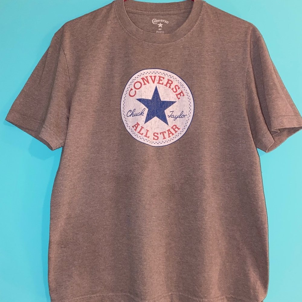 Converse Gray Short Sleeve Tee with Iconic Logo